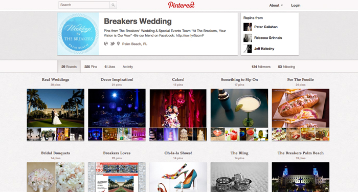 Pinterest: Pin your wedding inspiration