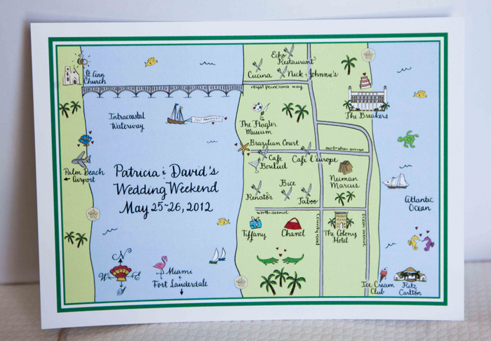 Personalized wedding map