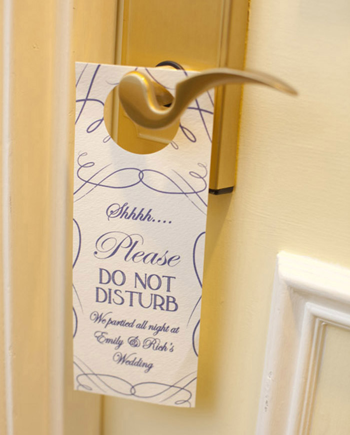 Shhh: Wedding Door Hanger