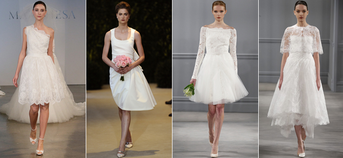 Wedding Gown Trends for 2014: Short Skirts