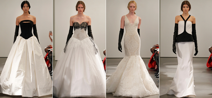 Wedding Gown Trends for 2014: Vera Wang Black and White