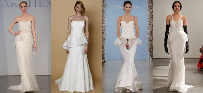 Wedding Gown Trends for 2014: Peplums